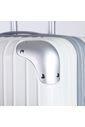 Kit Mala de Viagem Pequena de Bordo 10kg Brasil Branco e Mala Brasil Grande 32kg Branco Kit Mala de Viagem Pequena de Bordo 10kg Brasil Branco e Mala Brasil Grande 32kg Branco