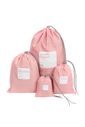 Kit Sacos Organizadores 4 Peças Color Rose Kit Sacos Organizadores 4 Peças Color Rose