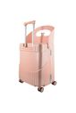 Mala de Viagem Pequena de Bordo 10 kg com Assento Infantil Policarbonato Grécia Maloa Rosa