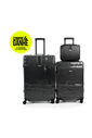 Compre Kit de Malas de Viagem Toronto Preto Media 23kg, Grande 32kg e Frasqueira e Leve 2 Capas Transparentes Preto