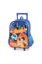 Kit Bolsa Escolar Infantil e Lancheira Hot Whells Azul Kit Bolsa Escolar Infantil e Lancheira Hot Whells Azul
