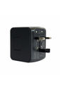 Adaptador de Tomada Universal com Entrada USB Preto Adaptador de Tomada Universal com Entrada USB Preto