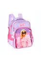 Conjunto de Mala de Bordo 10 kg e Mochila Infantil Barbie Pink