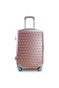 Mala de Viagem Pequena de Bordo 10kg Love Rosê com Cinza Mala de Viagem Pequena de Bordo 10kg Love Rosê com Cinza