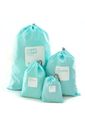 Kit Sacos Organizadores 4 Pecas Color Azul Turqueza