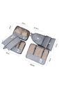 Kit Mala de Bordo 10kg e 23kg  Brasil Maloa Branco PC e ABS com 2 Kits Organizadores Travel To Live Cinza