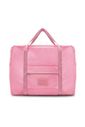 Bolsa de Viagem Dobrável Rosa Quadrada