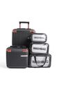 Kit de Mala de Viagem Grande 32kg com Frasqueira Croacia Preto e WashBag Preto Kit de Mala de Viagem Grande 32kg com Frasqueira Croacia Preto e WashBag Preto