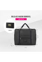 Bolsa de Viagem Dobrável Preto Quadrada