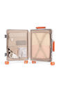 Kit Malas de Bordo 10kg Veneza Maloa Branco e Preto em Policarbonato com Kit Organizador 7 Peças Bege