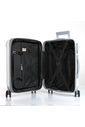 Kit Mala de Bordo 10kg e 23kg  Brasil Maloa Branco PC e ABS com 2 Kits Organizadores Travel To Live Cinza