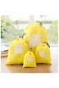 Kit Sacos Organizadores 4 Pecas Color Amarelo Kit Sacos Organizadores 4 Pecas Color Amarelo