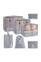 Kit Mala de Bordo 10kg e 23kg  Brasil Maloa Branco PC e ABS com 2 Kits Organizadores Travel To Live Cinza