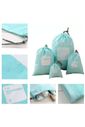 Kit Sacos Organizadores 4 Pecas Color Azul Turqueza