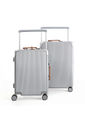 Kit de Malas de Viagem 10kg e Media 23kg em Policarbonato Tóquio Maloa Prata