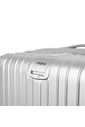 Kit Mala de Viagem Pequena de Bordo 10kg Brasil Prata e Mala Brasil Grande 32kg Prata Kit Mala de Viagem Pequena de Bordo 10kg Brasil Prata e Mala Brasil Grande 32kg Prata