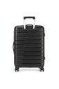 Mala de Viagem Media 22 Chamonix Preto em polipropileno e com expansor Mala de Viagem Media 22 Chamonix Preto em polipropileno e com expansor