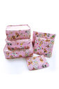 Kit Organizador De Mala 6 Peças Palhaços Rosa Kit Organizador De Mala 6 Peças Palhaços Rosa