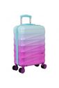 Mala de Viagem Pequena de Bordo 10kg Gradiente Colors Policarbonato Azul com Rosa Mala de Viagem Pequena de Bordo 10kg Gradiente Colors Policarbonato Azul com Rosa