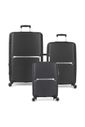 Kit de Malas de Viagem 3 Peças em Polipropeleno Milão Preto Kit de Malas de Viagem 3 Peças em Polipropeleno Milão Preto
