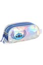 Kit Escolar Infantil Completo Stitch Holográfico Prata