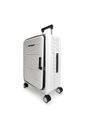 Mala de Viagem Pequena de Bordo 10Kg em Polipropileno 8 Rodas Dobravel Slim Cor:Branco Mala de Viagem Pequena de Bordo 10Kg em Polipropileno 8 Rodas Dobravel Slim Cor:Branco