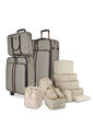 Kit de Malas de Viagem 10kg e 32 kg Amsterdam, Porta Sapato e Kit Organizador Bege