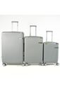 Kit de Malas de Viagem 3 Peças Croacia Maloa Prata Kit de Malas de Viagem 3 Peças Croacia Maloa Prata