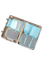 Kit Organizador De Mala 6 Peças com Cinta Azul Turquesa