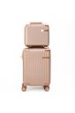 Kit de Malas de Viagem 3 Peças e Frasqueira Croacia Maloa Rose Kit de Malas de Viagem 3 Peças e Frasqueira Croacia Maloa Rose