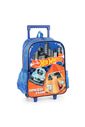 Kit Bolsa Escolar Infantil e Lancheira Hot Whells Azul Kit Bolsa Escolar Infantil e Lancheira Hot Whells Azul