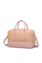 Bolsa de Viagem em Lona com Couro Sintético Urban Maloa Rosa