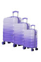 Kit de Mala de Viagem 3 Peças Gradiente Colors Policarbonato Com ABS Roxo com Lilas Kit de Mala de Viagem 3 Peças Gradiente Colors Policarbonato Com ABS Roxo com Lilas