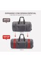 Bolsa de Viagem com Expansor Canvas Duffel Bags Cinza Bolsa de Viagem com Expansor Canvas Duffel Bags Cinza