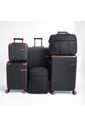 Kit de Mala de Viagem Completo Croácia Preto e Bolsa e Mochila Confort Preto Kit de Mala de Viagem Completo Croácia Preto e Bolsa e Mochila Confort Preto