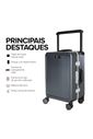 Mala de Viagem Pequena de Bordo 10 kg em Policarbonato Barcelona Maloa Chumbo Mala de Viagem Pequena de Bordo 10 kg em Policarbonato Barcelona Maloa Chumbo