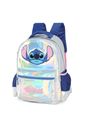 Mochila Escolar Infantil Holográfica Stitch Prata