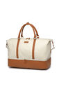 Bolsa de Viagem em Lona Weekend Maloa Bege com Marrom Bolsa de Viagem em Lona Weekend Maloa Bege com Marrom