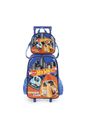 Kit Bolsa Escolar Infantil com Lancheira e Estojo Hot Wheels Azul Kit Bolsa Escolar Infantil com Lancheira e Estojo Hot Wheels Azul