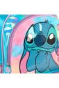 Mochila com Rodinhas Escolar Infanti Stitch Happy em Plush com Glitter Azul
