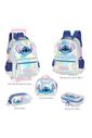 Kit Escolar Infantil Completo Stitch Holográfico Prata
