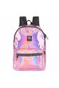 Mochila Escolar Juvenil Feminina Holográfica Pink