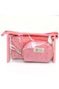 Kit Necessaire Handmade 3 Peças Rosa Kit Necessaire Handmade 3 Peças Rosa