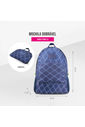 Mochila Dobrável Azul Listras