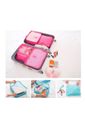 Kit Organizador De Mala 6 Peças Pink Kit Organizador De Mala 6 Peças Pink