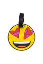 Tag Identificador de Bagagem para Malas de Viagem Emoji By Romero Smile Coração