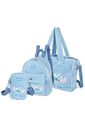 Kit Mini Bolsa Shoulder Bag & Bolsa Infantil & Mochila Pelúcia Stitch
