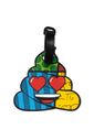 Tag Identificador de Bagagem para Malas de Viagem Emoji By Romero Brito Meleca Tag Identificador de Bagagem para Malas de Viagem Emoji By Romero Brito Meleca