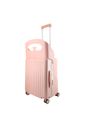 Kit Mala de Assento Grécia Media 23 kg Rosa, Bolsa Confort e Tag Good Travel Rosa