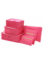 Kit Organizador De Mala 6 Peças Pink Kit Organizador De Mala 6 Peças Pink